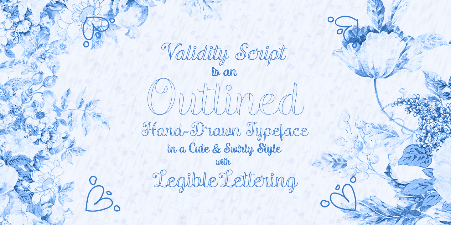 Validity Script Bold Italic Font preview